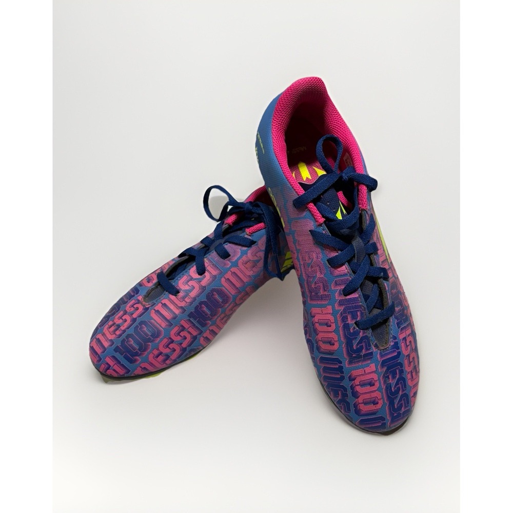 Adidas X Speedflow Messi 4 Pink Yellow Purple Outdoor Soccer Cleats‎ Men's Sz 6